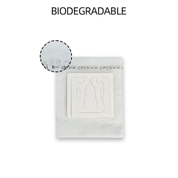 Close-up of biodegradable nonwoven filter material for drip coffee bags