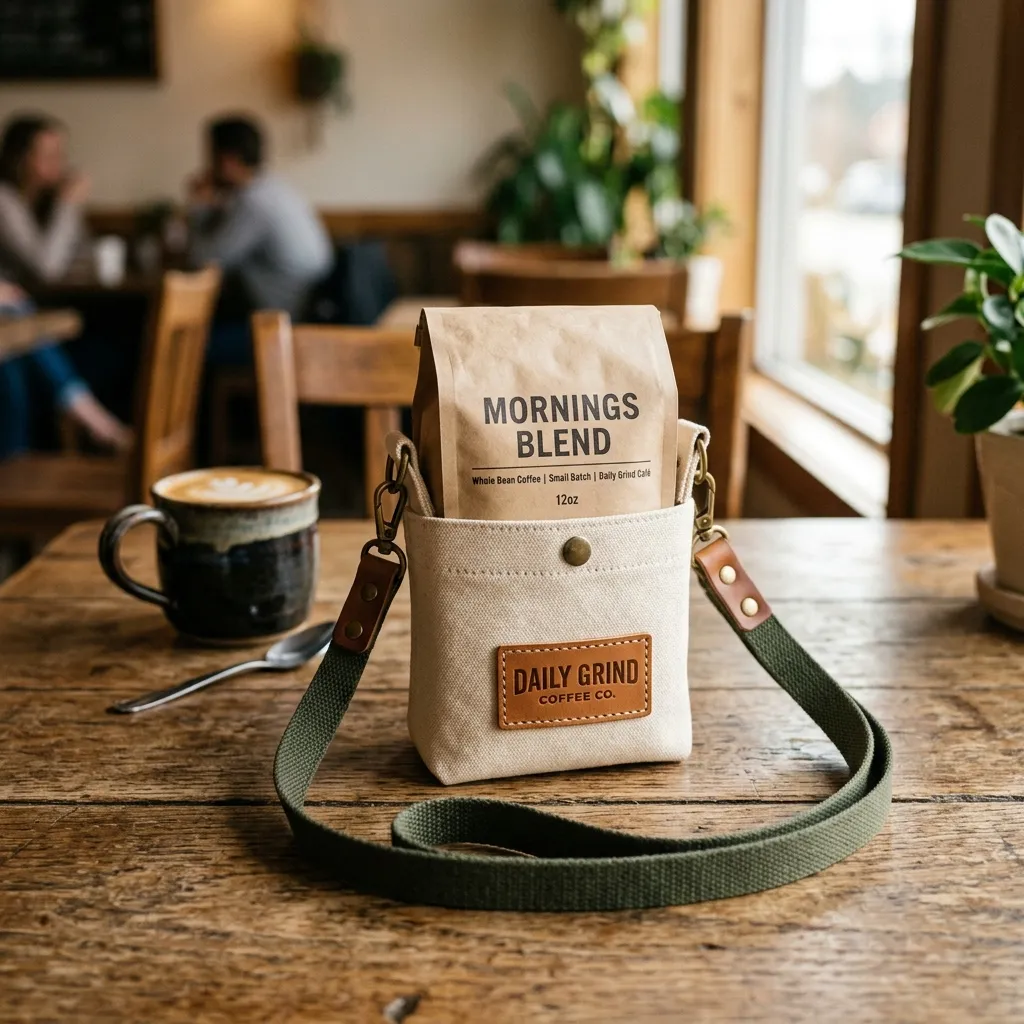 bag_on_wooden_table