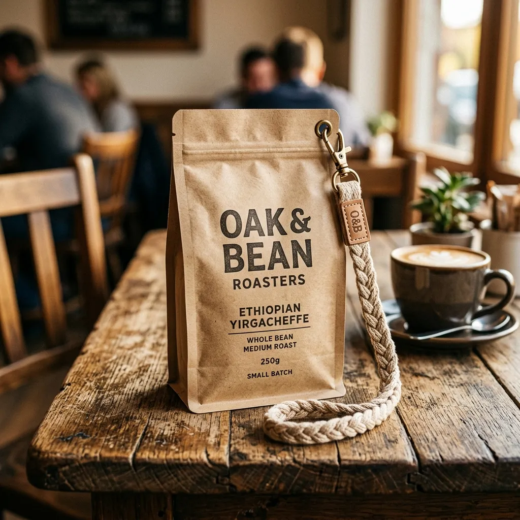 one Kraft_paper_coffee_bag_lanyard