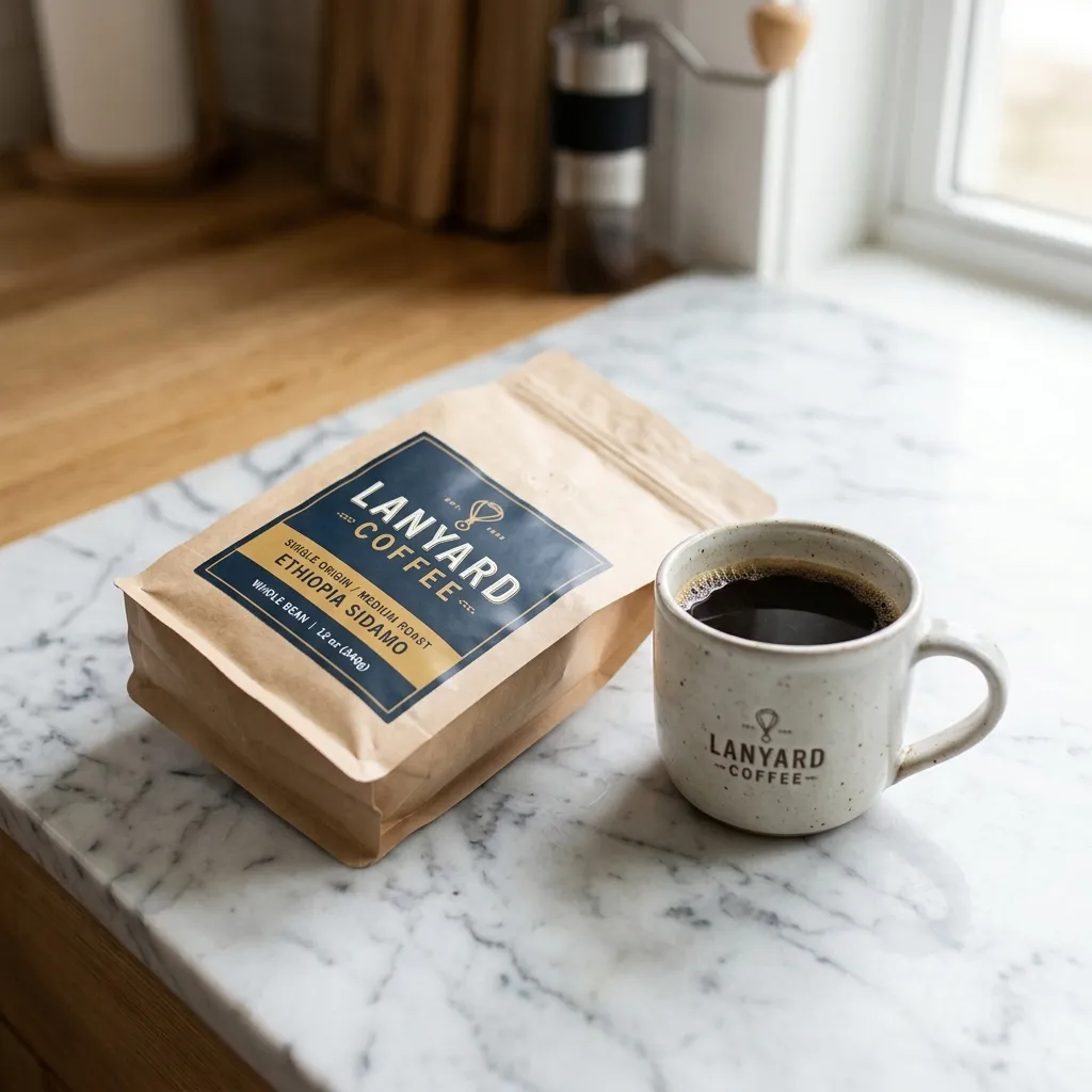 Lanyard_Coffee_bag واحد مع ceramic_mug
