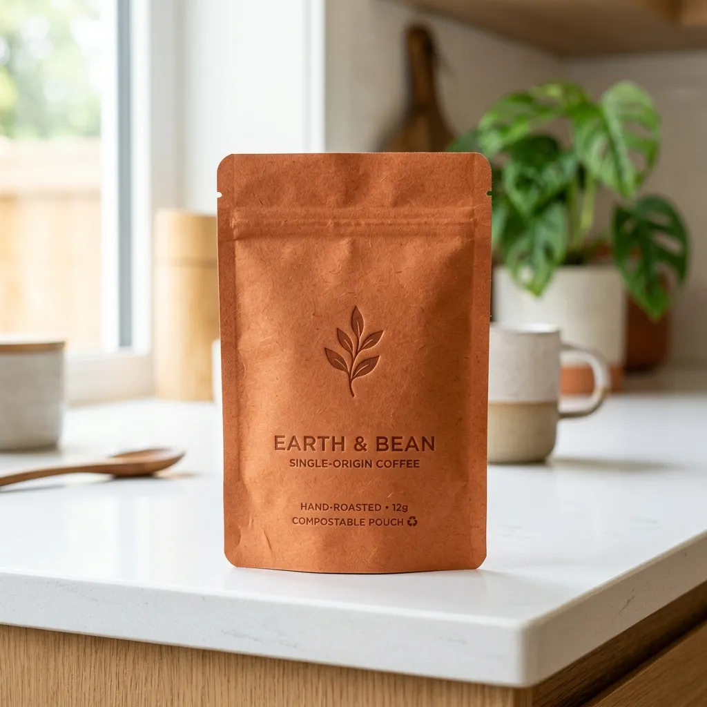 friendly_coffee_sachet_on_counter البيئي