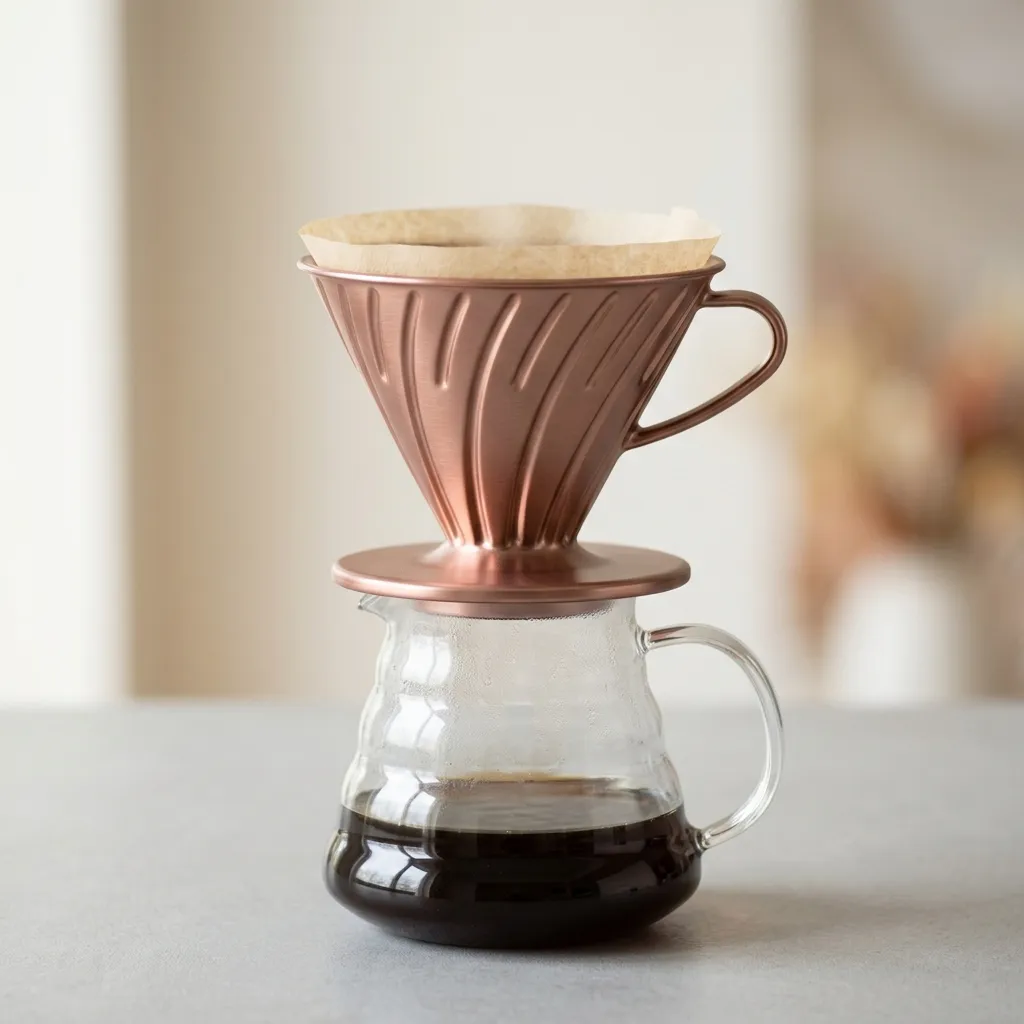 Rose_gold_coffee_dripper