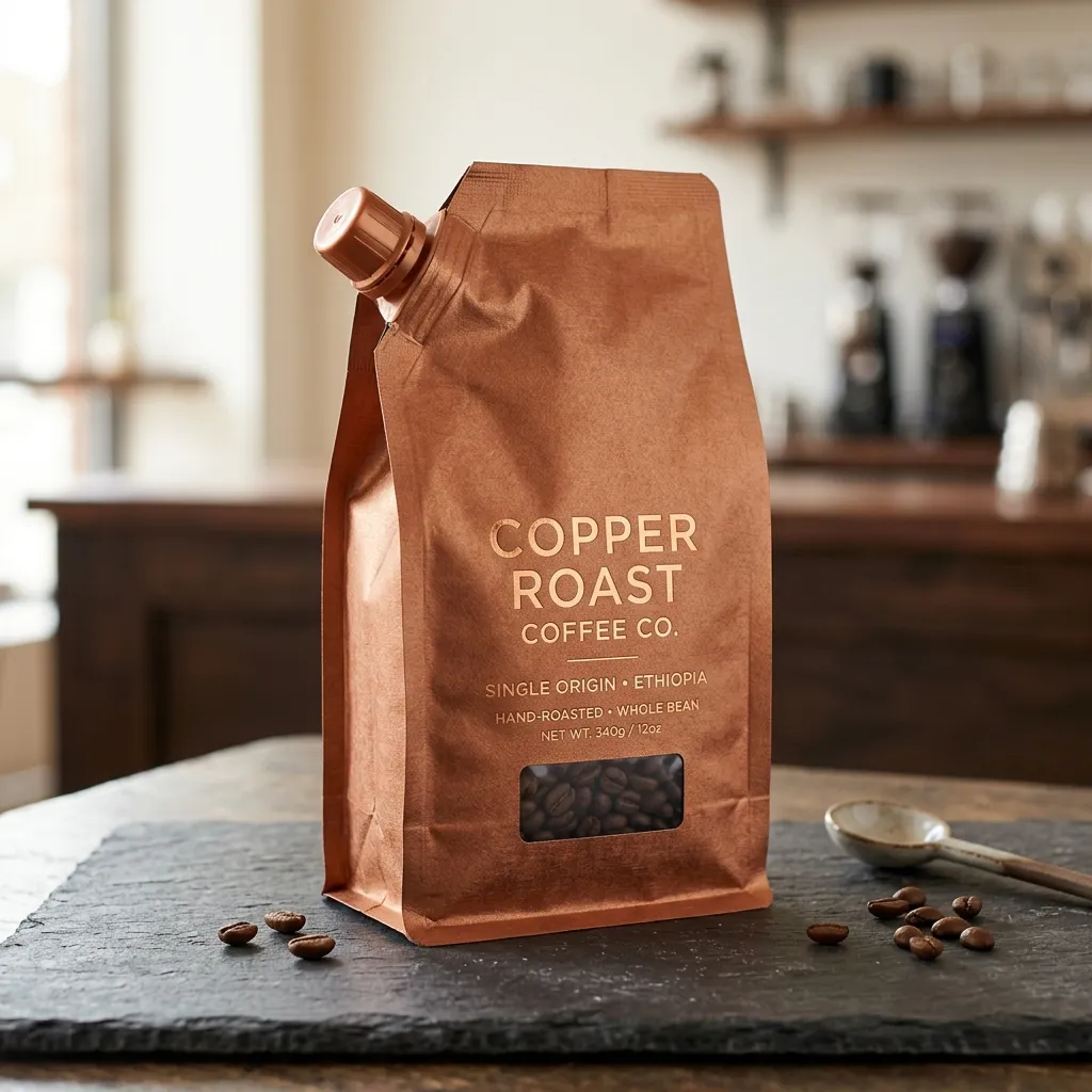 قف up_coffee_bag_on_table