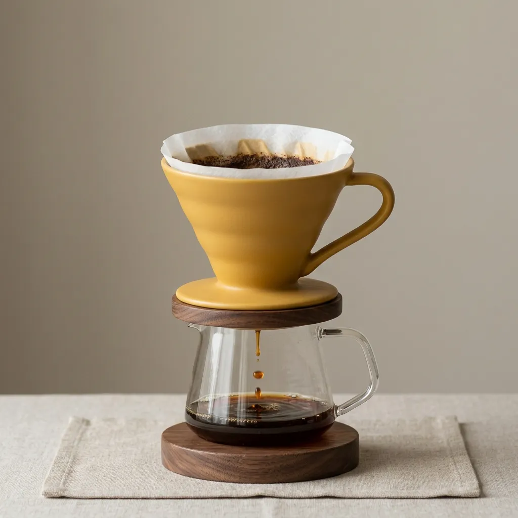 Yellow_ceramic_coffee_filter_cup